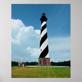 Póster Hermoso faro de Cape Hatteras en la ribera exterio