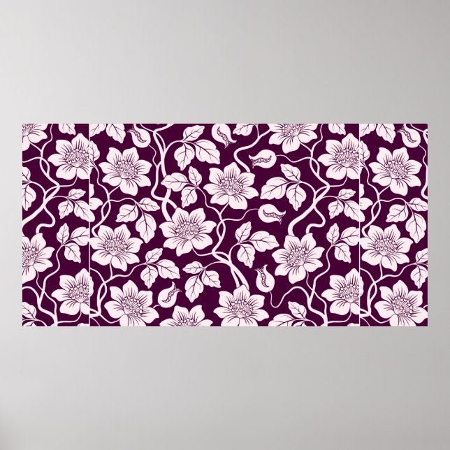 Póster Hermoso fondo floral (Frente)