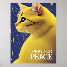 Póster Hermoso gato amarillo con ojos azules - ucrania