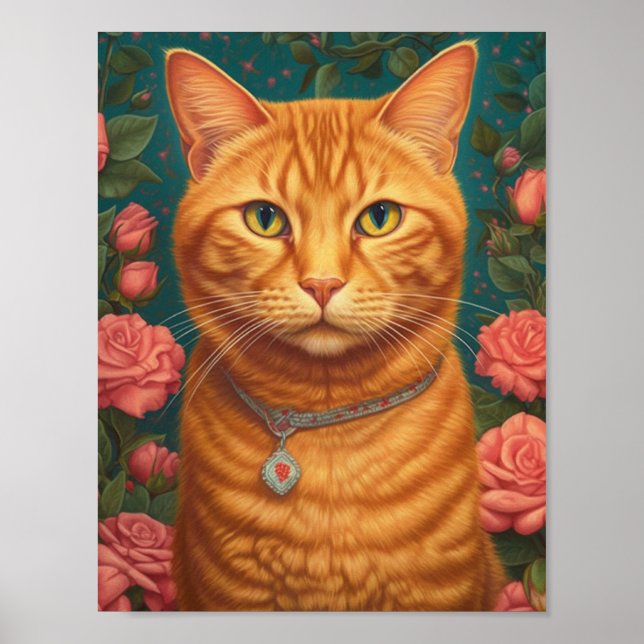 Póster Hermoso Ginger Cat (Frente)