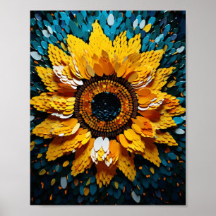 Póster Hermoso Girasol de Duna