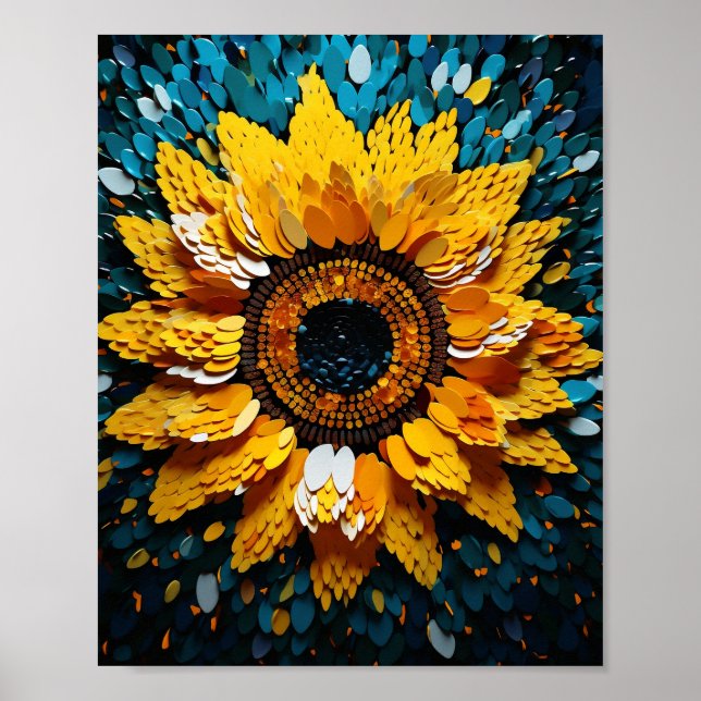 Póster Hermoso girasol de dunas (Frente)