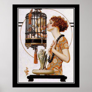 Póster Hermoso grabado Art Déco