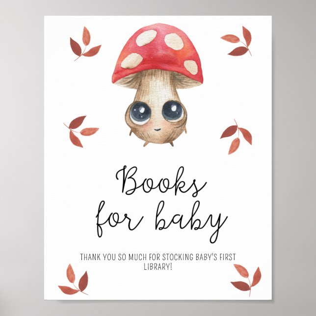Póster Hermoso hongo - Libros para cartel de bebé (Frente)