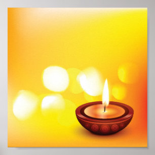 Póster Hermoso ilustracion diwali