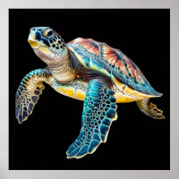 Hermoso Ilustracion Tortoise de Natación
