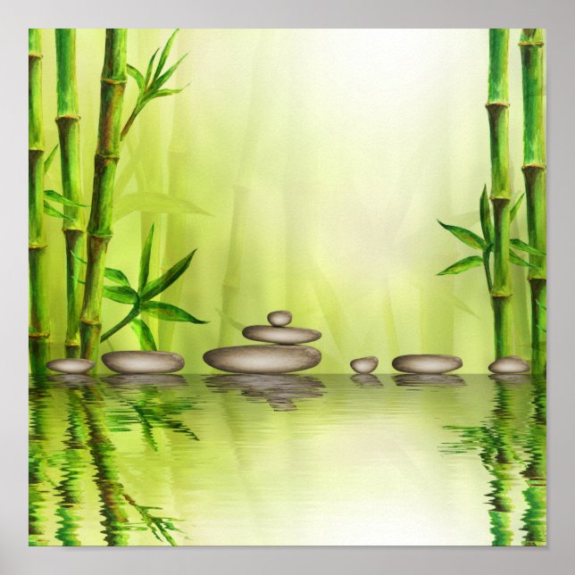 Póster Hermoso Ilustracion Zen Relaxing Spa (Frente)