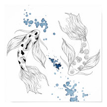 Hermoso Koi Fish Japonés Nadando