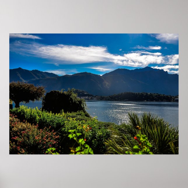 Póster Hermoso lago Como Italia (Frente)