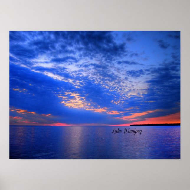 Póster Hermoso lago Winnipeg (Frente)