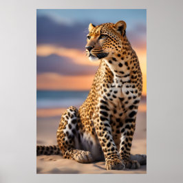 Póster Hermoso leopardo