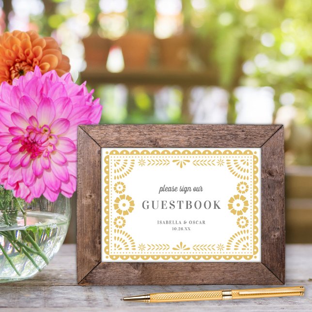 Póster Hermoso Letrero de Libro de Invitados de Boda con  (Subido por el creador)