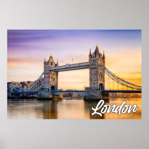 Póster Hermoso Londres, Inglaterra, Reino Unido