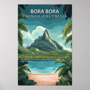 Póster Hermoso lugar Bora Bora Francesa Polinesia Viaje