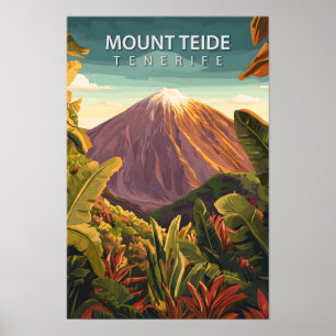 Póster Hermoso lugar Monte Teide Tenerife Viaje