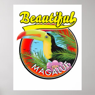 Póster Hermoso Magaluf, logotipo toscano