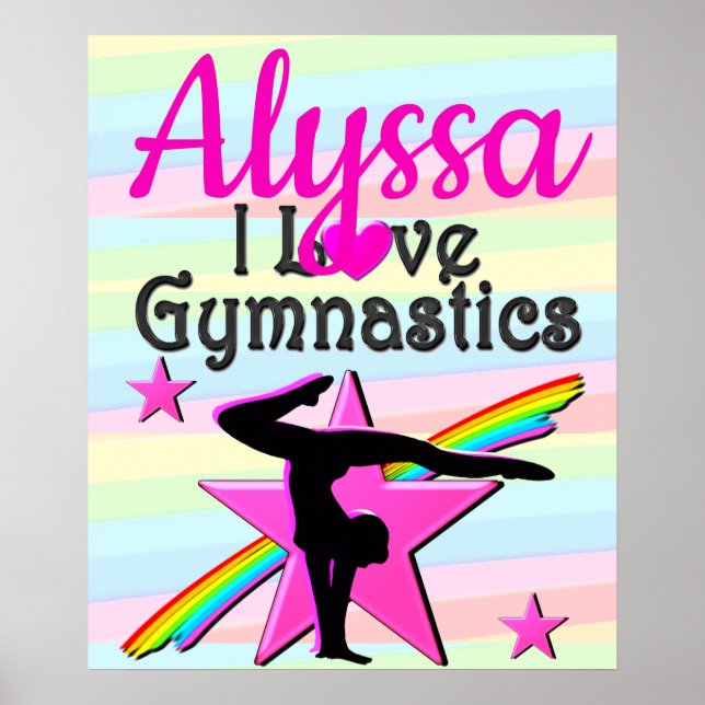 PÓSTER HERMOSO ME ENCANTA EL DISEÑO DE GIMNASTICAS (Frente)