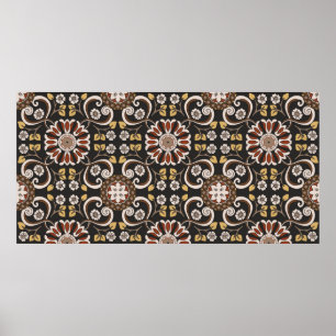 Póster Hermoso medallón islámico texti sin fisuras