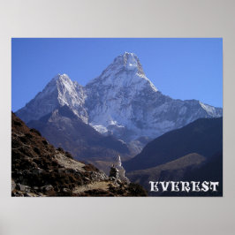 Póster Hermoso Monte Everest - Himalayas nevado