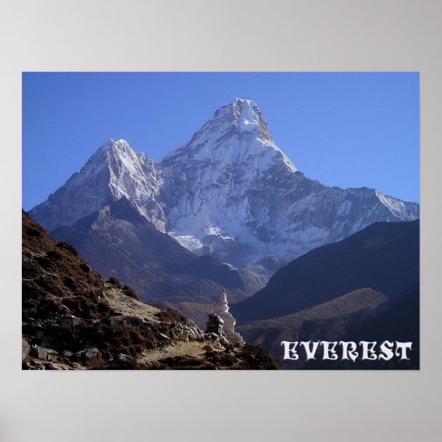Póster Hermoso Monte Everest - Himalayas nevado (Frente)