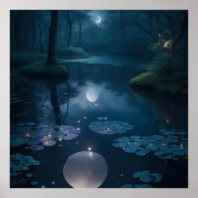 Póster hermoso paisaje de fantasía (Frente)