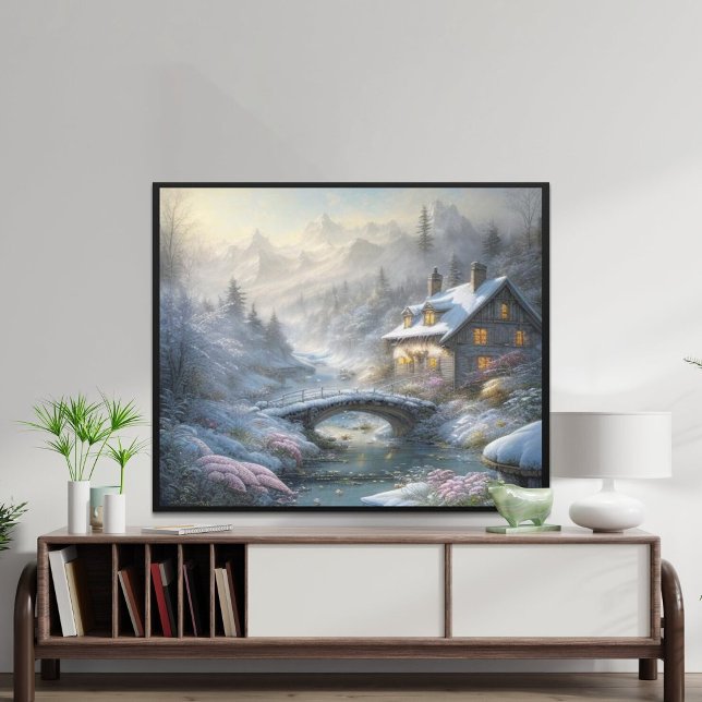 Póster Hermoso paisaje de invierno moderno con nieve (Subido por el creador)