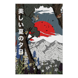 Póster Hermoso paisaje de verano