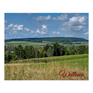 Póster Hermoso paisaje en Valonia, viaje