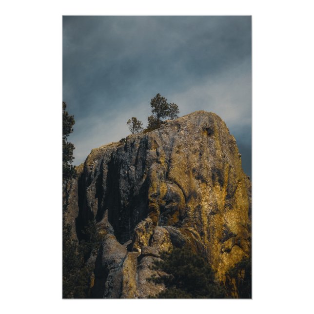 Póster Hermoso Paisaje Rock Bajo Moody Sky (Anverso)