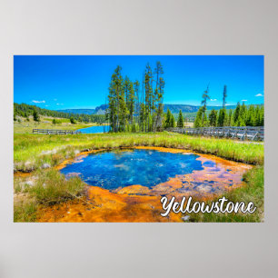 Póster Hermoso Parque Nacional Yellowstone, Estados Unido
