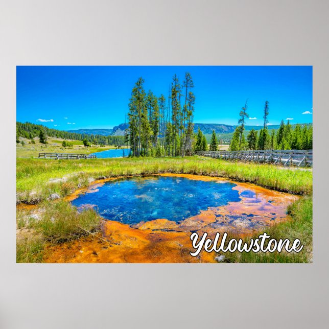 Póster Hermoso Parque Nacional Yellowstone, Estados Unido (Frente)