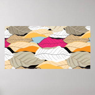 Póster hermoso patrón de otoño sin costuras de vacaciones