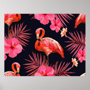 Póster Hermoso patrón de verano floral sin fisuras