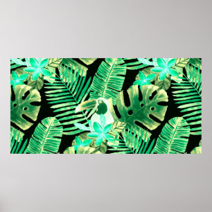 Póster Hermoso patrón de verano floral sin fisuras