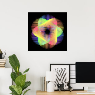 Póster Hermoso patrón geométrico hikari22