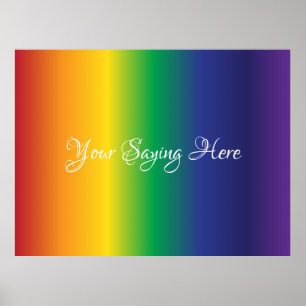 Póster Hermoso Personalizado de rayas arcoiris Poster