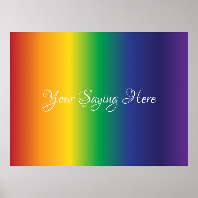 Póster Hermoso Personalizado de rayas arcoiris Poster (Frente)