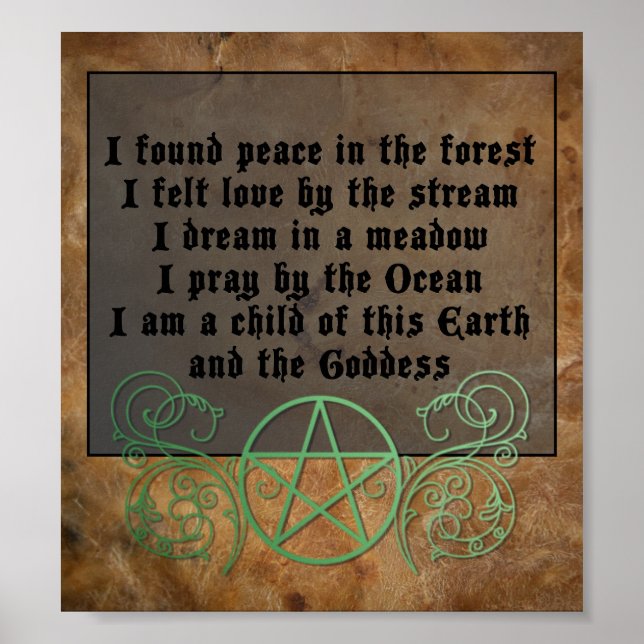 Póster Hermoso poema de Wiccan (Frente)