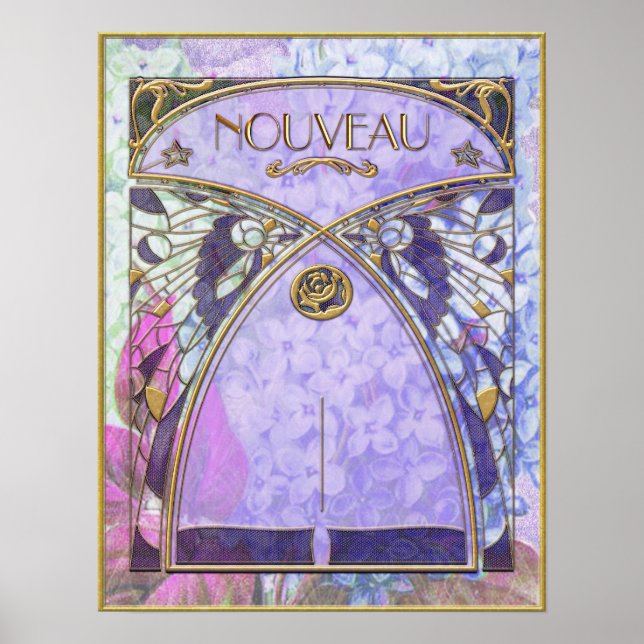 Póster Hermoso Poster Art Nouveau. (Frente)