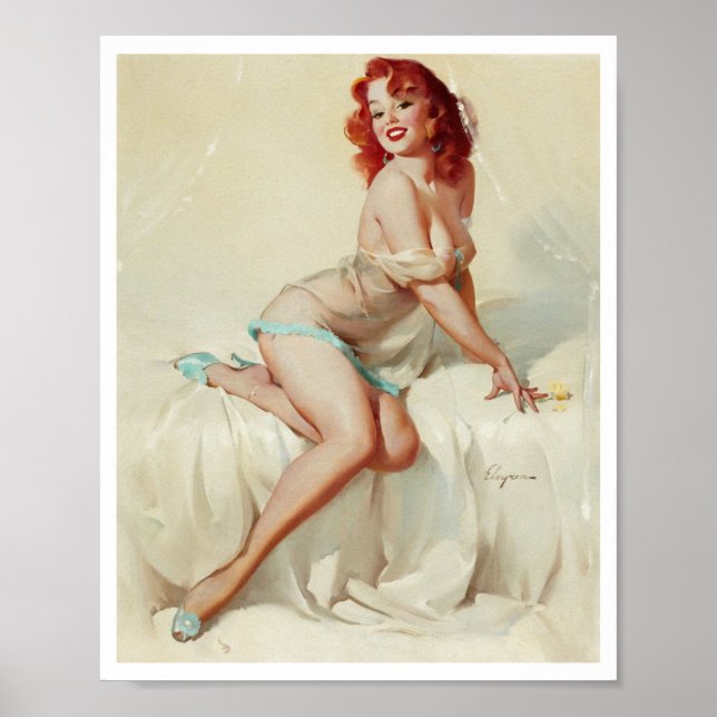 Póster Hermoso Poster Chica Retro Vintage Pin Up (Frente)