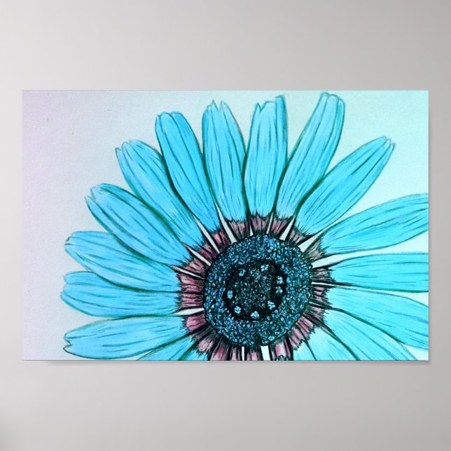 Póster Hermoso Poster de Diseño de Flores esbozado a mano (Frente)