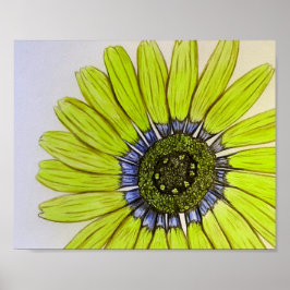 Póster Hermoso Poster de Diseño de Flores esbozado a mano