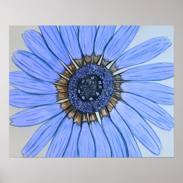 Póster Hermoso Poster de Flor esbozado a mano (Frente)