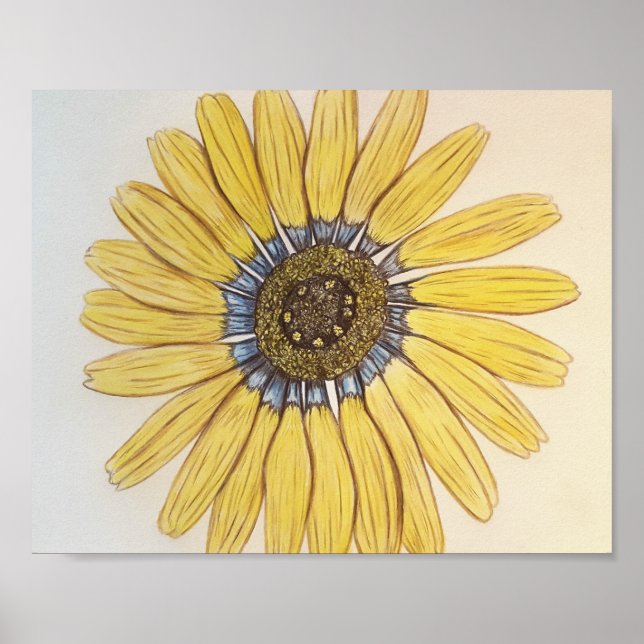 Póster Hermoso Poster de Flor esbozado a mano (Frente)