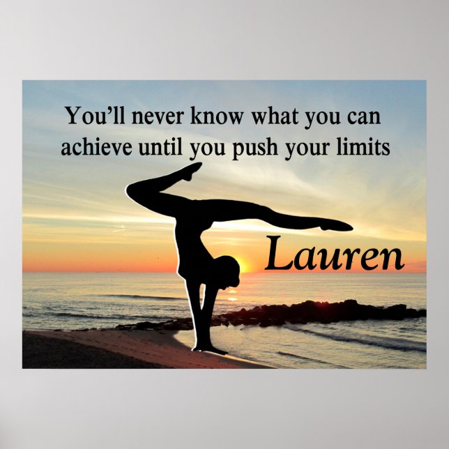 PÓSTER HERMOSO POSTER DE GIMNASTICA PERSONALIZADO (Frente)