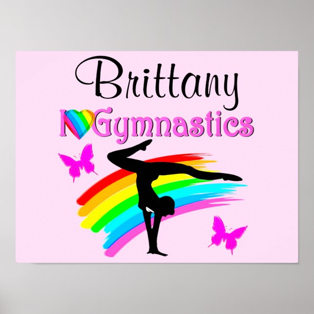 PÓSTER HERMOSO POSTER DE GIMNASTICA PERSONALIZADO (Frente)