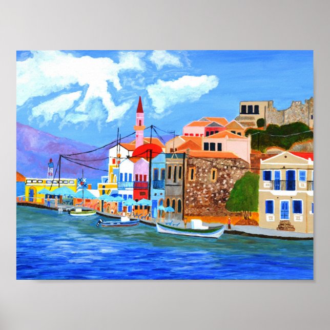 Póster Hermoso Poster de Grecia (Frente)