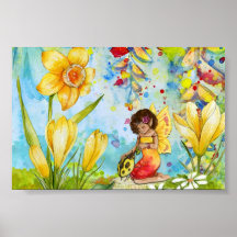 Hermoso poster de hada