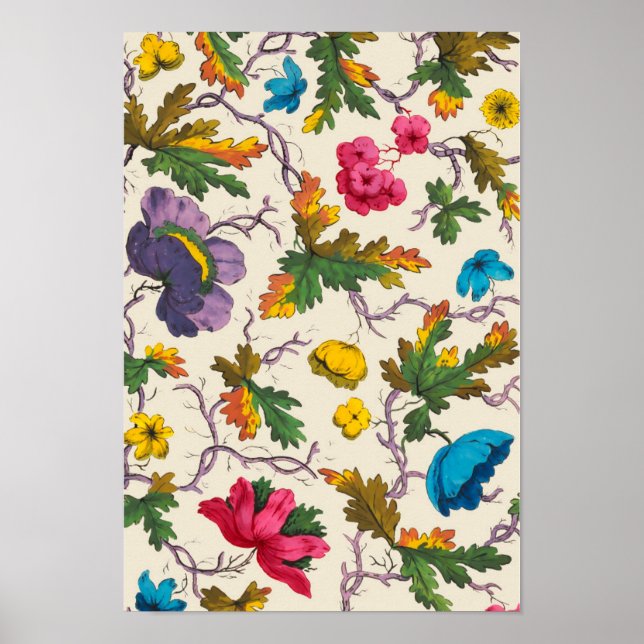 Póster Hermoso Poster de Ilustracion Botánico Vintage (Frente)