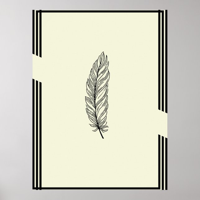 Póster Hermoso Poster de la pared de plumas (Frente)